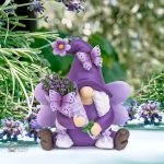 Nain de jardin violet moderne décoratif