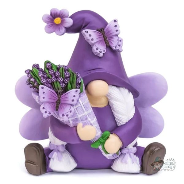 Nain de jardin violet élégant pour l'extérieur
