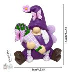 Figurine de jardin moderne en violet vif