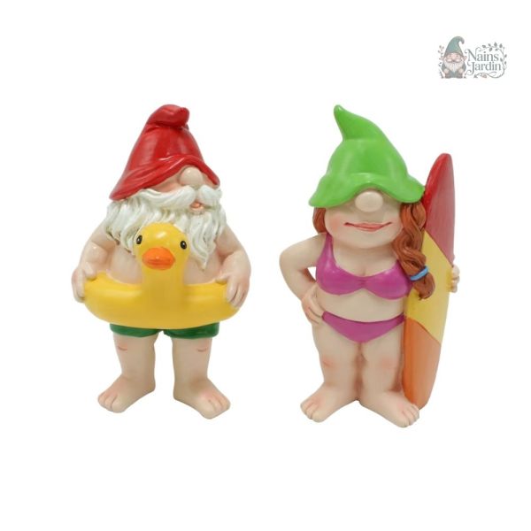 Statue de nain en maillot pour jardin